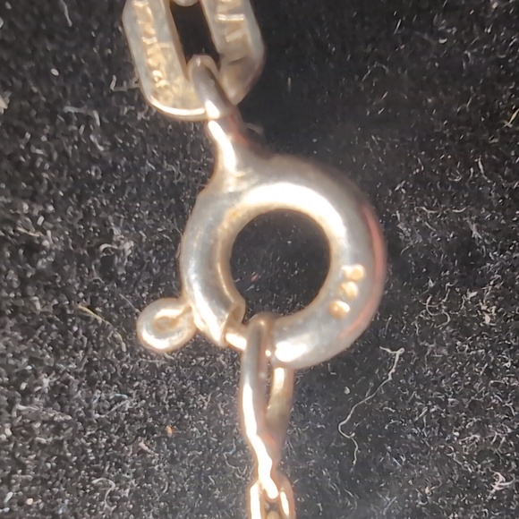 Vintage Sterling Silver Cross with Multi Color Gemstones and Gold Plated Heart - Picture 6 of 8